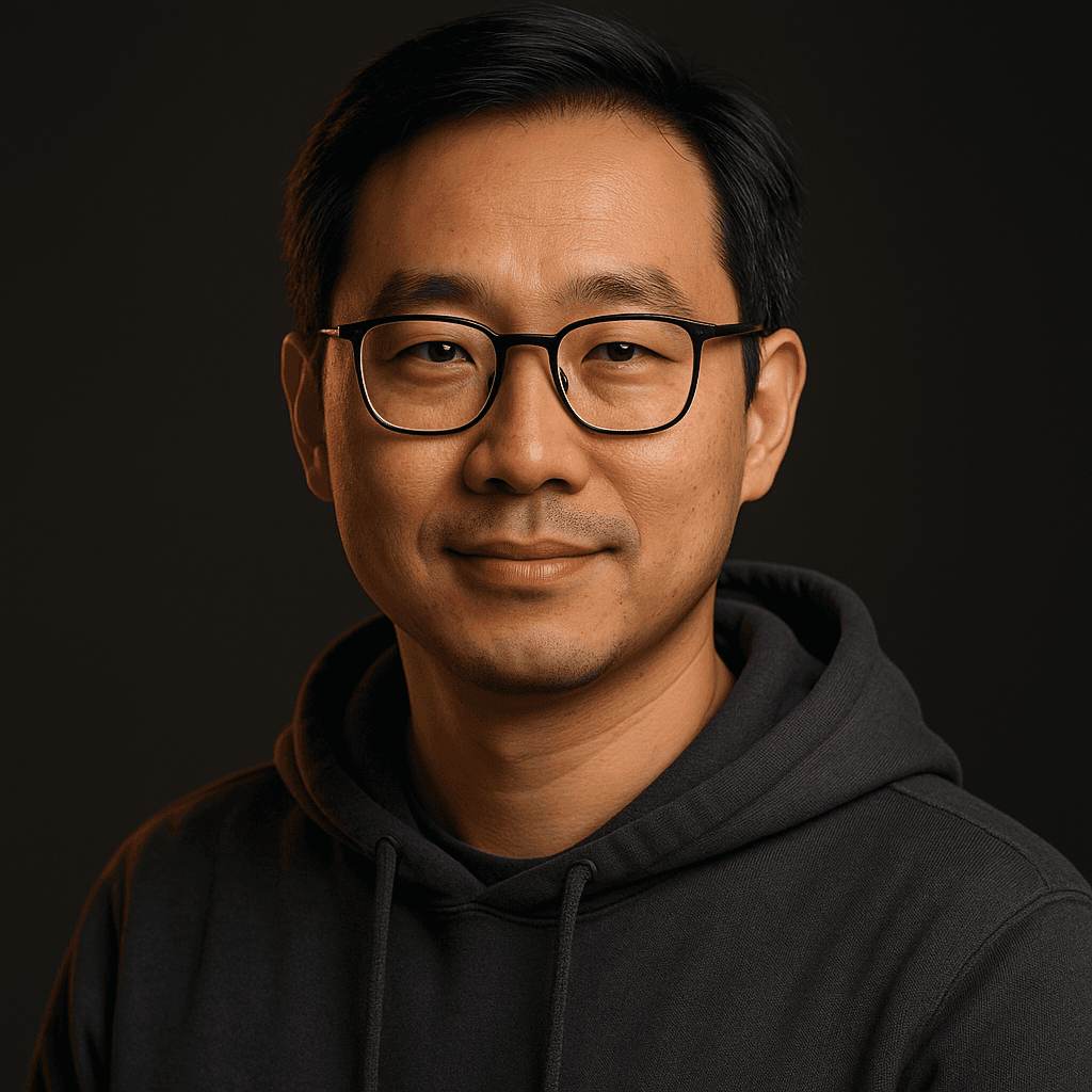 Portrait of Wei, a cofounder candidate — senior engineer.
